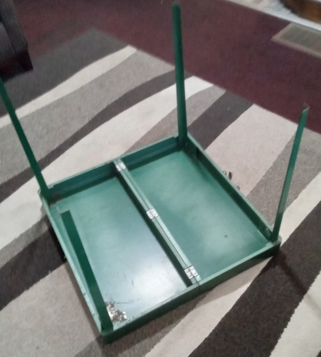 Vintage Coleman Metal Folding Camping Table and legs Portable No