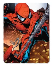 Marvel Spider-Man, "Web Swing" Fleece Throw Blanket, 45" x 60", Multi Color