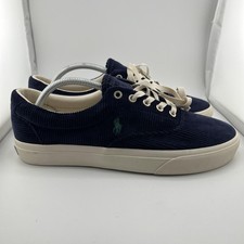 Zapatos Polo Ralph Lauren Para Hombre Talla 10.5 Azul Marino Keaton Pony Pana Tenis
