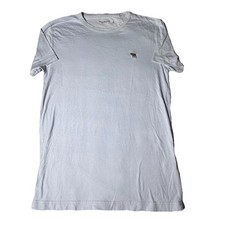Abercrombie  Fitch Soft A F Tee Light Blue Shirt Sz S Moose Logo Preppy
