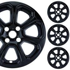 PACRIM 16" Gloss Black Wheel Skins for Ford Ecosport SE (2018-2022) | Set of 4