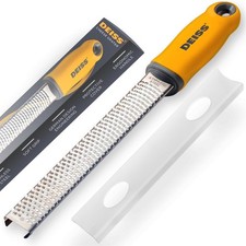 Citrus Zester & Cheese Grater - Stainless Steel Blade for Fruits, Vegetables