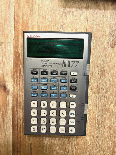 Vintage Tamaya NC-77 Digital Navigation Computer, Org Wood Case. Untested. READ