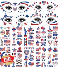 zloiyuax 120PCS 4th of July Temporary Tattoos