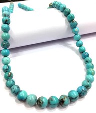 AAA QUALITY Natural Arizona Turquoise Round Beads Smooth Round Gemstone Beads.