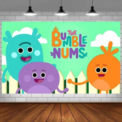 Bumble Nums Partyzubehör Banner Hintergrundtuch Vinyl Geburtstagsdekoration