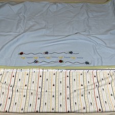 RARE VTG Gymboree Blue Beetle Bugs Baby Blanket Cotton Security Ladybug 2001 F2