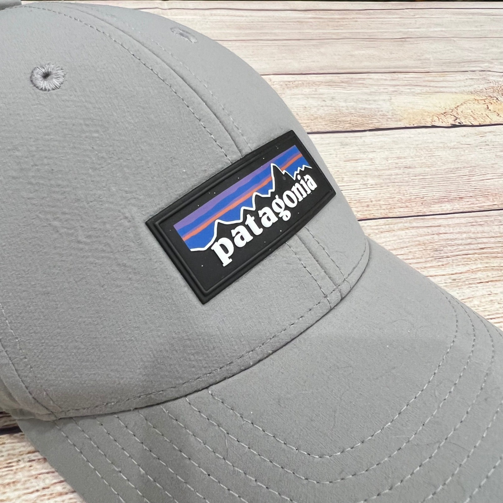 Patagonia Gray Baseball Cap Snapback Patch Logo O… - image 2