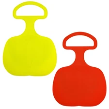 2 Pcs Snow Sled Board, Snow Sled Board with Handle Kids Heavy Duty 