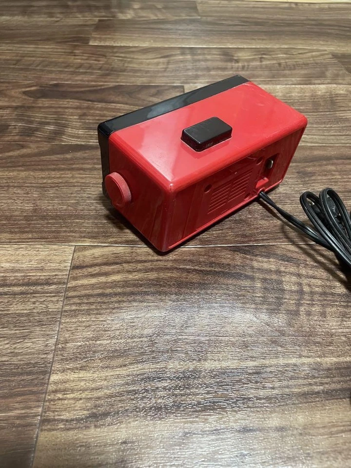 vintage seiko flip clock showa retro japan tested timeworks alarm untested red  - Image 3 of 4