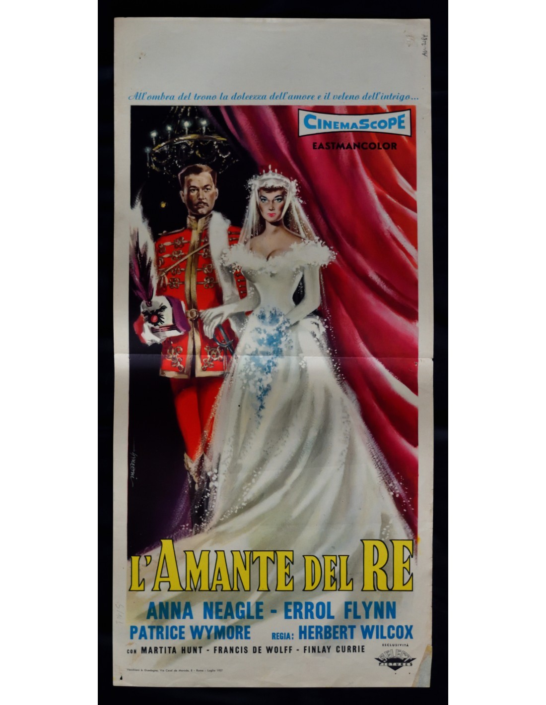 Locandina originale film L'amante del re (1955) - Regia di Herbert Wilcox