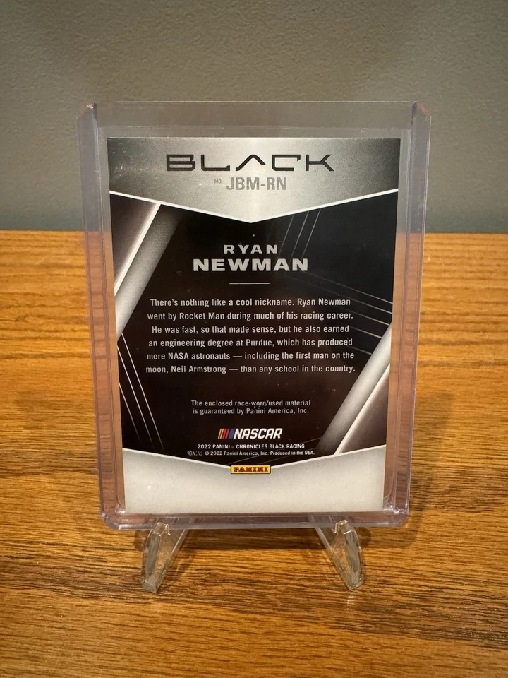 2022 Panini Chronicles Racing Ryan Newman Jet Black Materials Dual Relic - Image 2 of 2