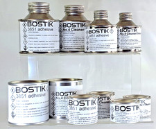 Bostik 3851 Latex Adhesive & No 4 Cleaner 25ml/50/100/125/150/250ml - Metal Tins