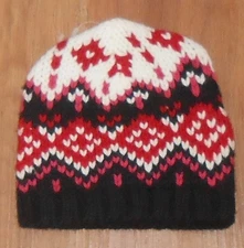OLD NAVY BABY MULTI-PRINT KNIT BEANIE HAT - SIZE 12-24 MOS./LARGE-XLARGE
