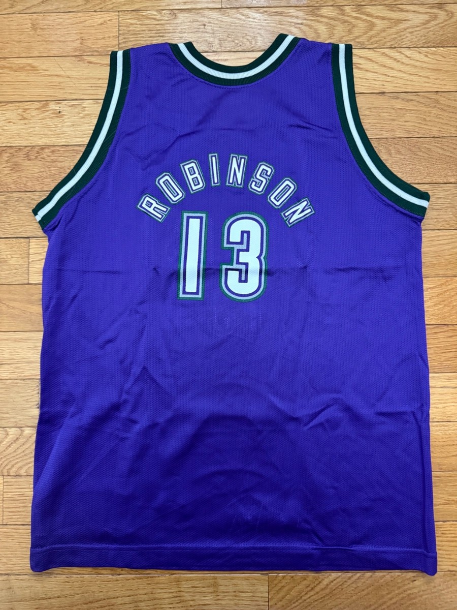 45JORDAN & USA 14 ROBINSON ユニフォーム　値下げ Vintage Milwaukee Bucks Glenn Robinson 13 Champion Jersey Youth Sz