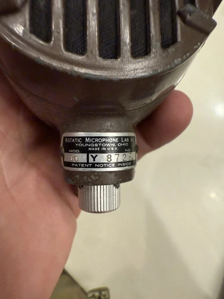 Astatic Vintage Y30 Bullet Harp Mic | RARE | Volume Control | Shure CM - Image 3 of 4