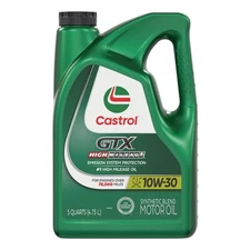 Castrol Gtx High Mileage 10W-30 Synthetic Blend Motor Oil, 5 Quarts