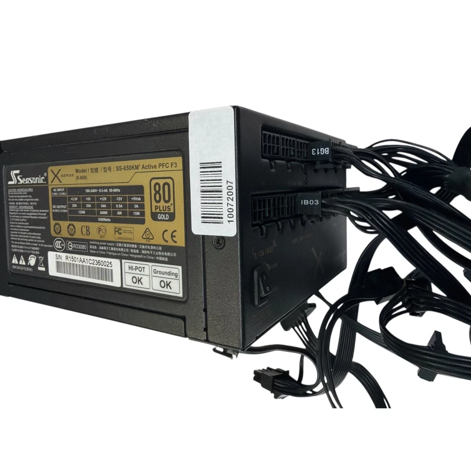 Seasonic SS-650KM3 Active PFC F3 modulares ATX-Netzteil 650W 80 Plus Gold - Bild 2 von 2