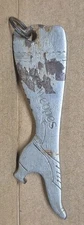 RARE Vintage Schweppes 2 Sided Boot Shaped Advertising Bottle Opener