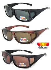 FIT OVER Square Sunglasses Polarized Anit Glare Lens Over PRESCRIPTION GLASSES