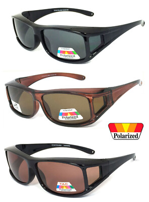FIT OVER Square Sunglasses Polarized Anit Glare Lens Over PRESCRIPTION GLASSES