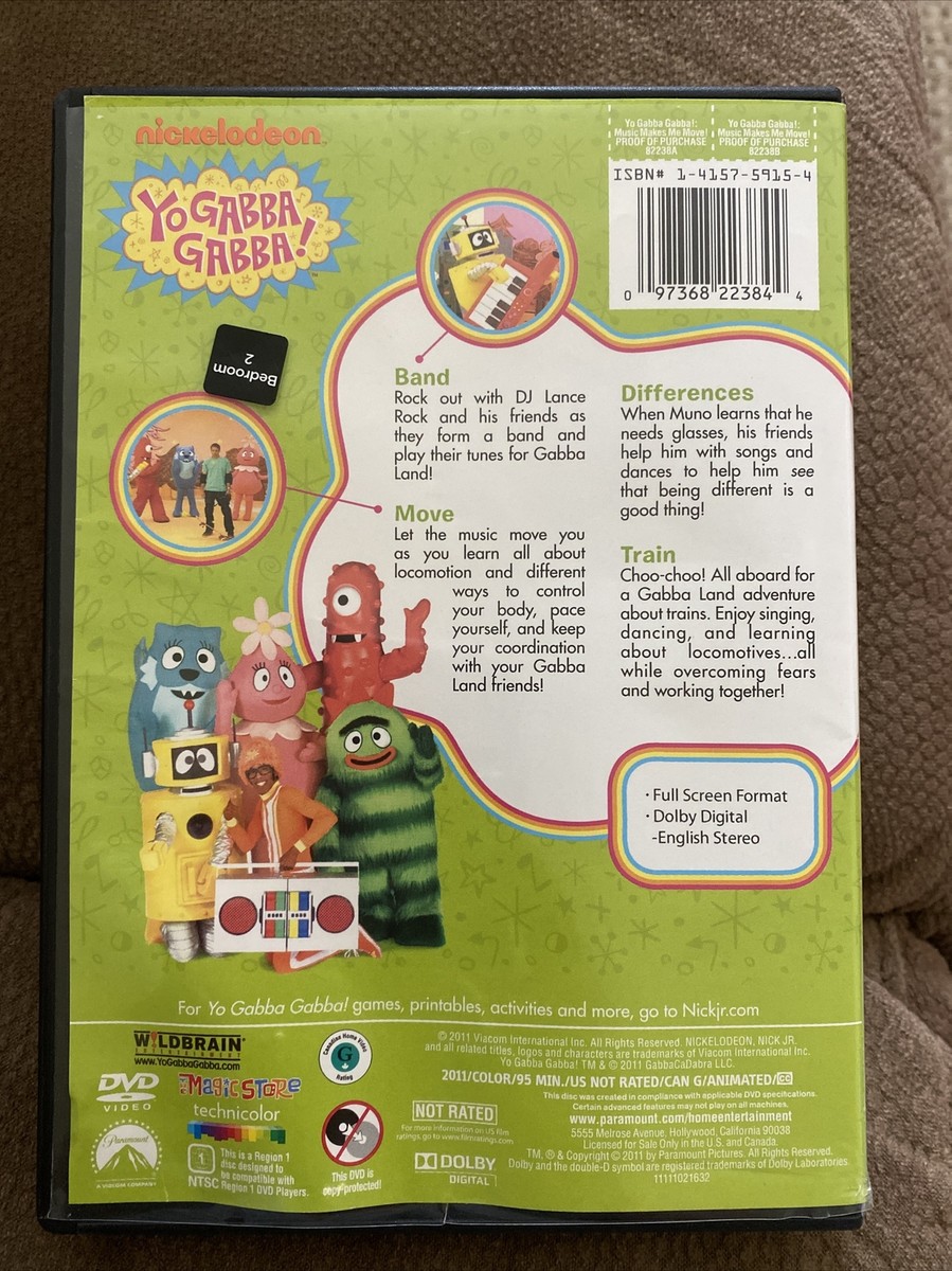 Nickelodeon Yo Gabba Gabba Music Makes Me Move DvD | eBay
