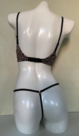 Victoria's Secret Very Sexy Add 2 Cups Push Up Bra & V String Panty Set Leopard