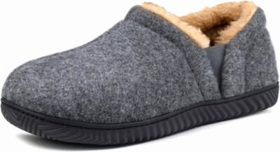 Men's Slip On Elastic Side Slippers Winter Bootie Memory Foam