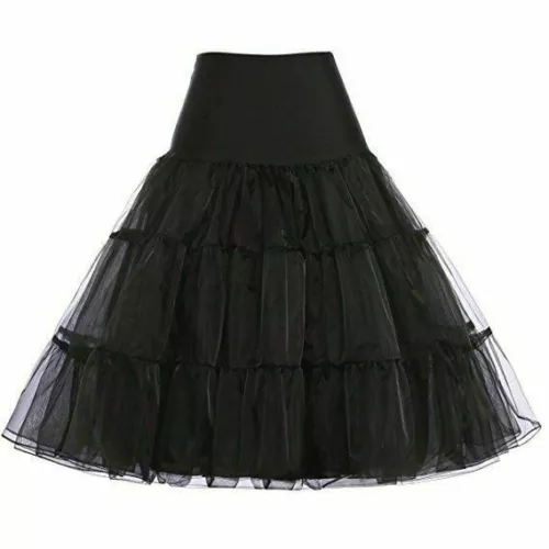 New 26" Retro Net Underskirt 50s Swing wedding Petticoat Rockabilly Tutu Skirt J - Picture 9 of 48