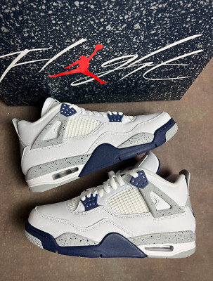  Jordan Air Jordan 4 Retro ''Midnight Navy'' Basketball Men's Size Shoes US7-12