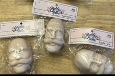 Vintage Rare 1992 Debbie's Dolls Rubber Face Santa Clause Craft Doll Lot Of 3