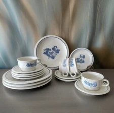 Pfaltzgraff Dishware Set of 4 Dinner & Salad Plates, Coffee/Tea Cups & Saucers