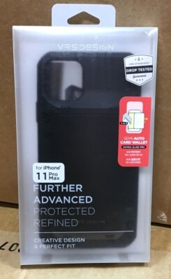 VRS Design Damda Glide Pro iPhone 11 Pro Max Wallet Case Black