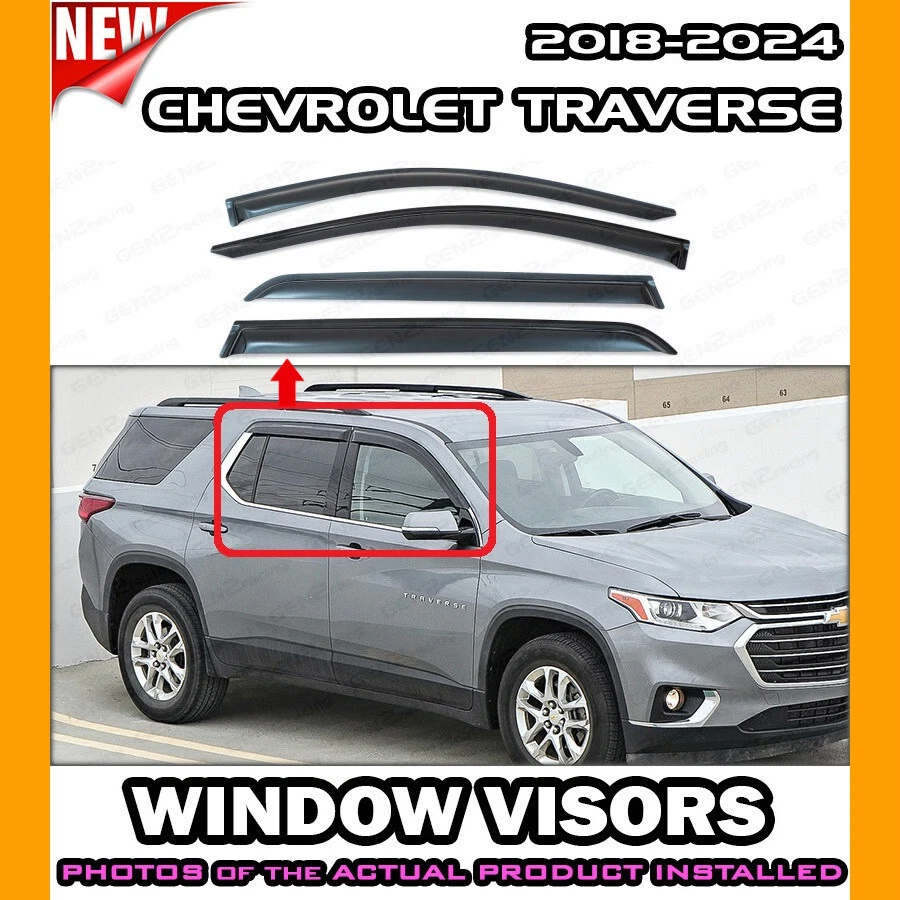 WINDOW VISORS for 2018 2023 Chevrolet Traverse DEFLECTOR VENT