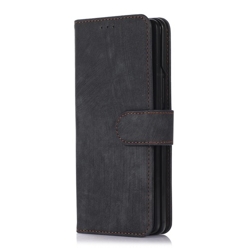 Fr Samsung Z Fold5 Fold4 Fold3 Matte PU Leather Card Wallet Case + Lanyard Strap - Photo 11 sur 11