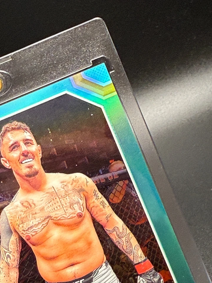 Tom Aspinall 2024 Topps Chrome UFC Aqua Refractor #'d 174/199 - Image 4 of 4
