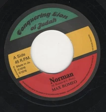 Max Romeo Upsetters ‎– Norman 7" VINYL MINT Conquering Lion Of Judah LEE PERRY