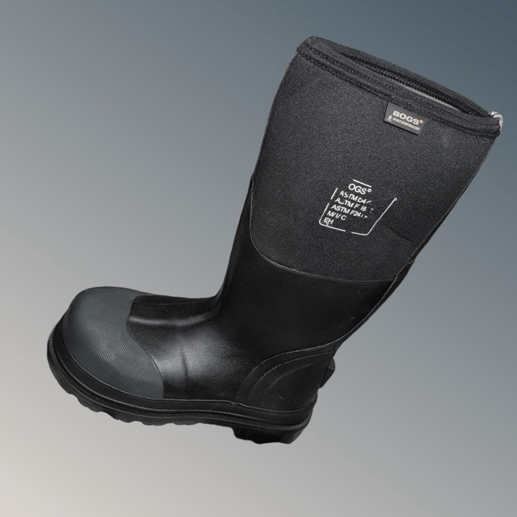 NWT Bogs Black Forge Steel Toe Snow Work Boots Size Men 4 Women 6