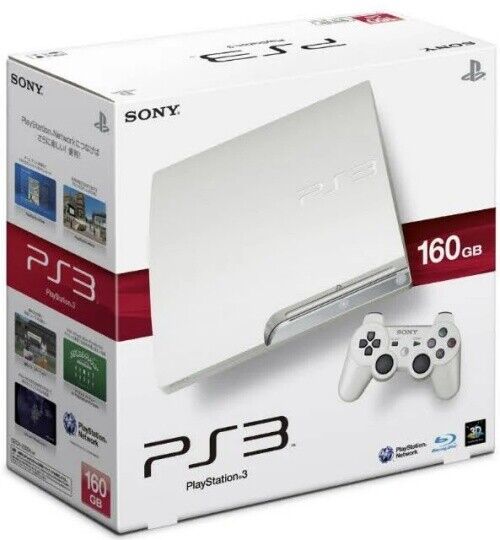 SONY PS3 PlayStation 3 160GB CECH-3000A LW White Game console Boxed NTSC-J
