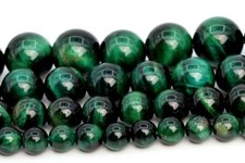 Green Tiger Eye Beads Grade A Round Gemstone Loose Beads 6/8/10/12mm 15"