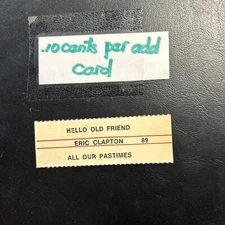 1 JUKEBOX TITLE Strip Eric Clapton Hello Old Friend/All Our Past Times 45