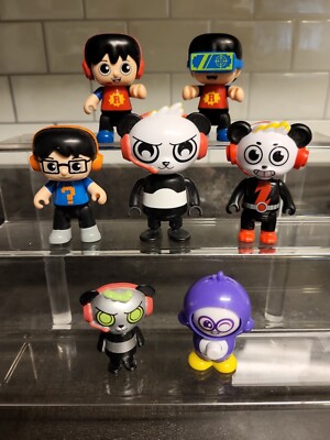 Ryan's World Toy Action Figures Mixed Sizes Ryan Panda Lot 