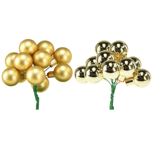 Mini Christbaumkugeln Glas Gold Ø20Mm 140 St Spiegelbeeren, 140 StüCk-image
