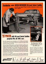1961 Hein-werner Waukesha Wisconsin 55 Pacer Saddle Car Lifts Vintage Print Ad