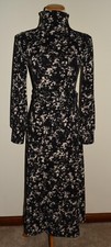 New Womens Simply Vera Wang Dress XS Long Sleeve Belted Ribbed Turtleneck Midi