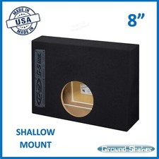 8" Single Sealed Shallow Mount Sub Box Slim Speaker Box Subwoofer Enclosure