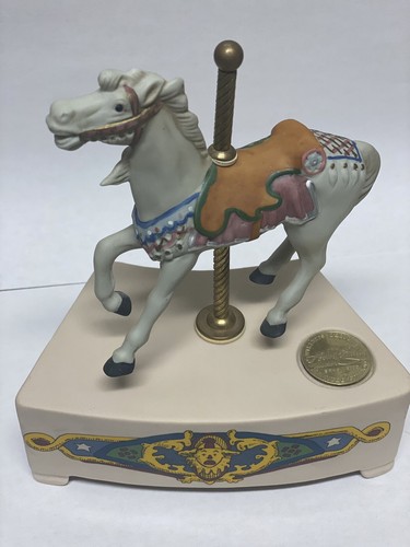 Tobin Fraley Carousel Horse Music Box Limited Edition Coin Signed on Belly Clown - Picture 2 of 10
