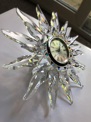 Swarovski Crystal SOLARIS TABLE CLOCK ** With ORIGINAL Box** | eBay
