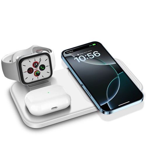 3in1 Wireless Charging Pad Charger Station For Apple Watch 10 Air Pods iPhone 16 - Picture 13 of 13