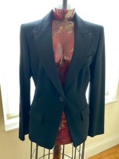 Emilio Pucci Women's Black Wool Fitted Style Blazer